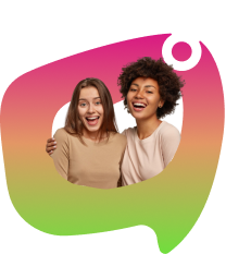 Happy people connecting on Zeedeo